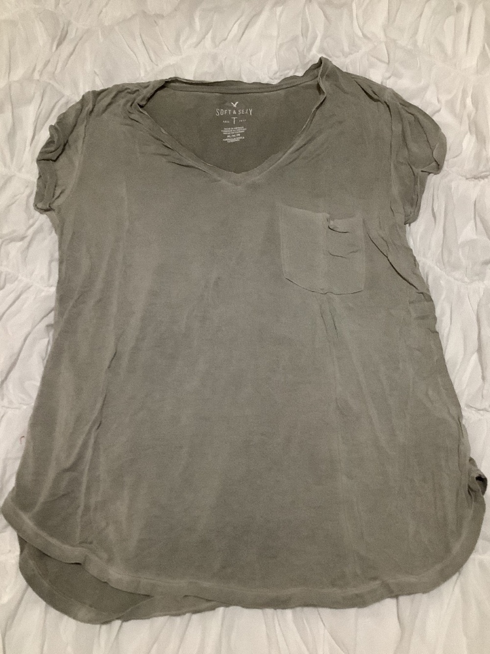 Distressed Soft Green Tee